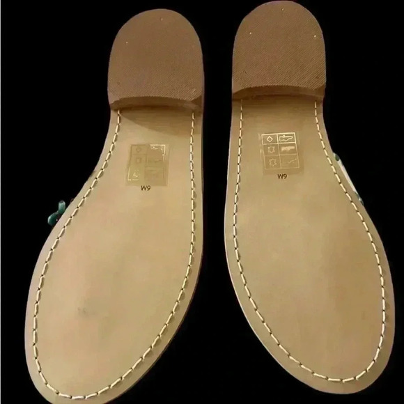 NWT Jack Rogers Classic Samdals White with Embroidered Green Shamrock Size 6 - Picture 8 of 14